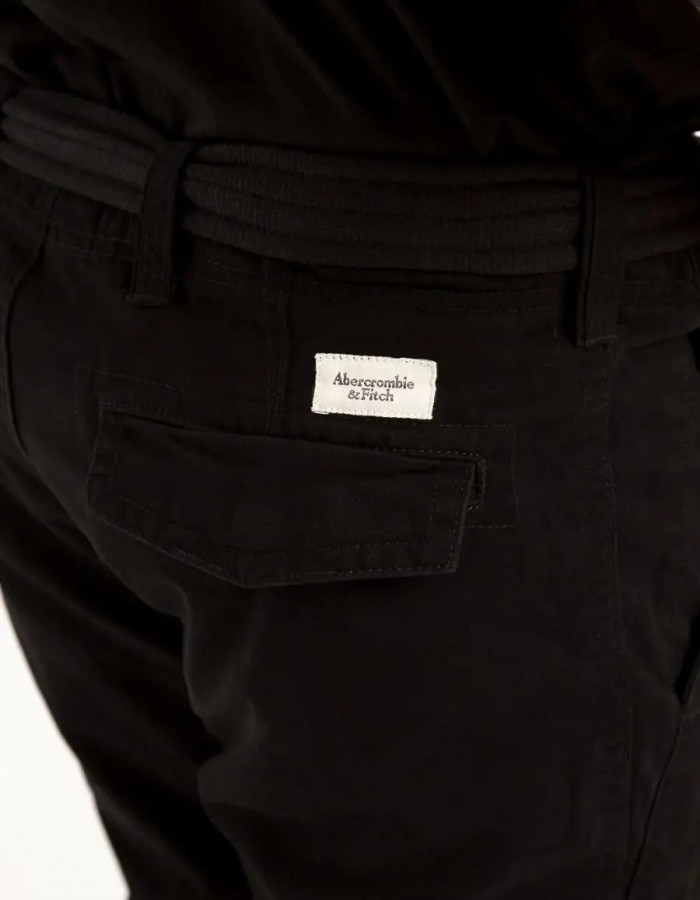 Брюки Cargo Abercrombie & Fitch черные